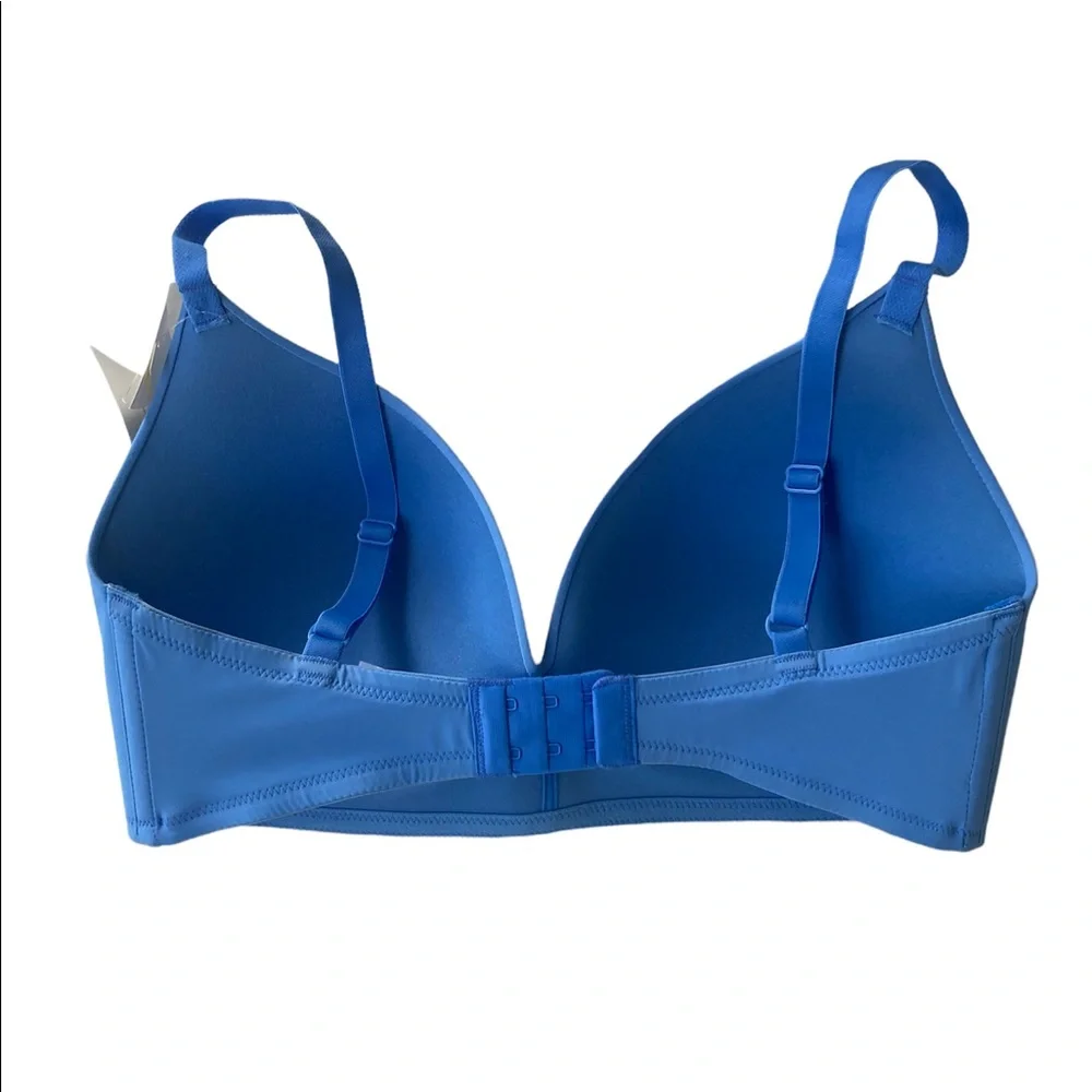 Parisian Wireless Push Up Bra 32/34 D/DD Sky Blue Padded Adjustable NWT